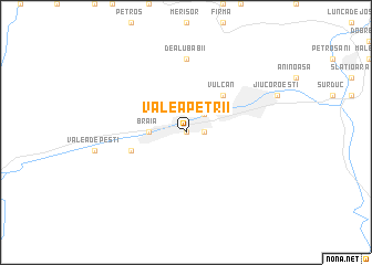 map of Valea Petrii