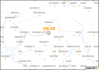 map of Valea