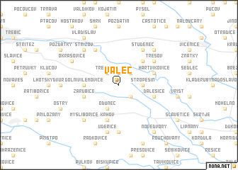 map of Valeč