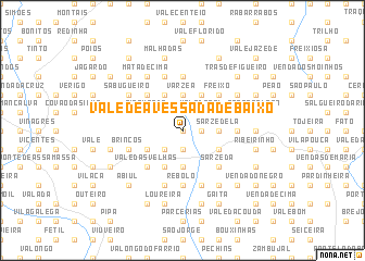 map of Vale de Avessada de Baixo