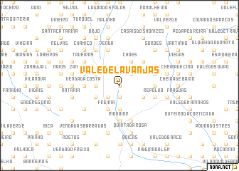 map of Vale de Lavanjas