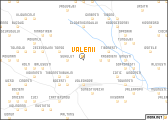 map of Vălenii