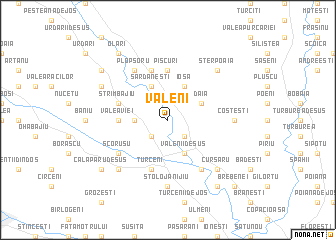 map of Văleni