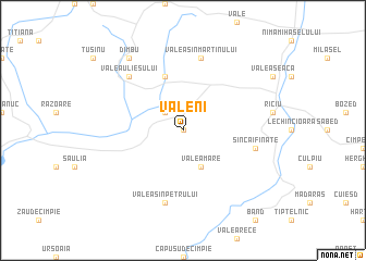 map of Văleni