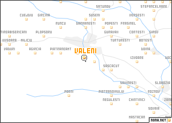 map of Văleni