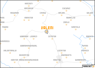 map of Văleni