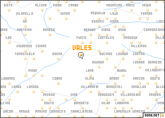 map of Vales