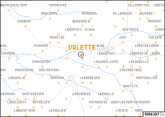map of Valette