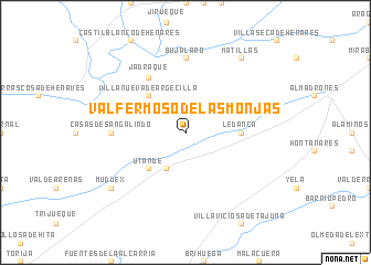 map of Valfermoso de las Monjas