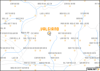 map of Valgiano