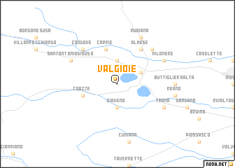 map of Valgioie