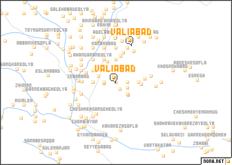 map of Valīābād