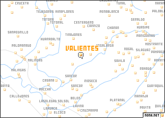 map of Valientes