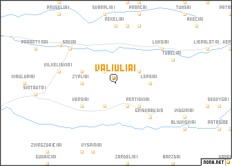 map of Valiuliai