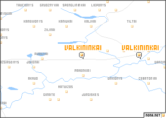 map of Valkininkai