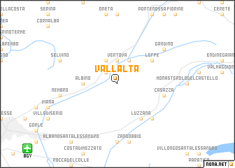 map of VallʼAlta