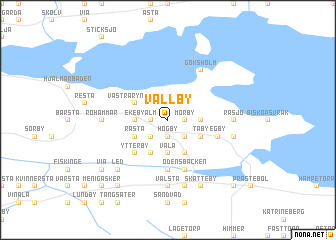 map of Vallby