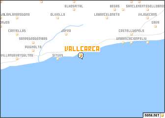 map of Vallcarca