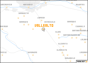 map of Valle Alto