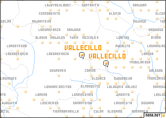 map of Vallecillo