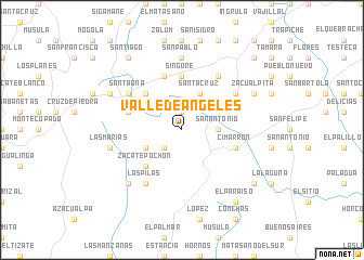 map of Valle de Ángeles