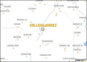 map of Valle de Juárez