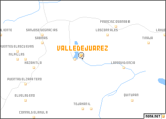 map of Valle de Juárez