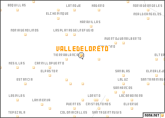 map of Valle de Loreto