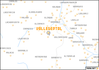 map of Valle Deptal