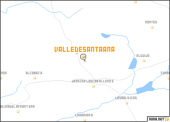map of Valle de Santa Ana
