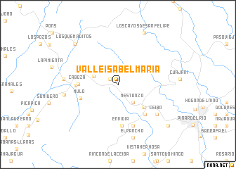 map of Valle Isabel María