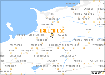 map of Vallekilde