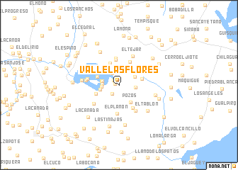 map of Valle Las Flores