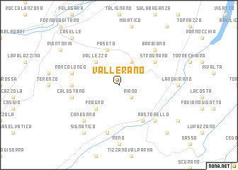map of Vallerano