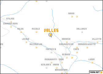 map of Valles