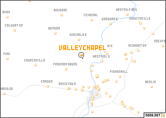 map of Valley Chapel