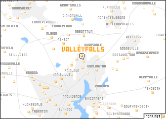 map of Valley Falls