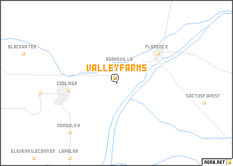 map of Valley Farms