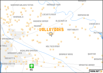 map of Valley Oaks