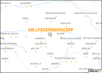 map of Vallfogona de Ríucorp