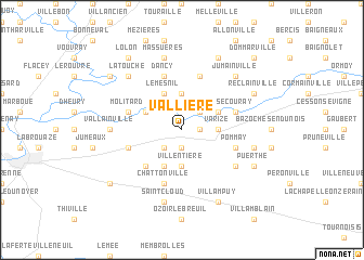 map of Vallière