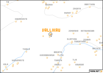 map of Vallikau