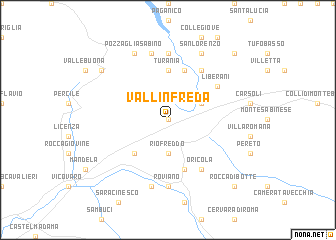 map of Vallinfreda