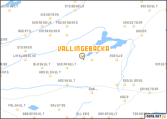 map of Vällingebacka