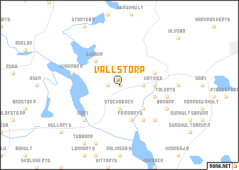 map of Vallstorp