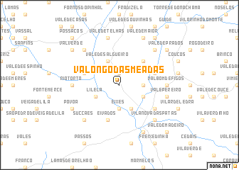 map of Valongo das Meadas