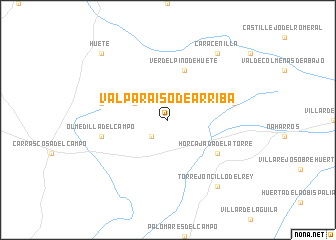 map of Valparaíso de Arriba