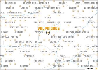 map of Valprionde