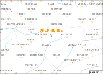 map of Valprionde