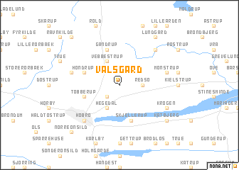 map of Valsgård